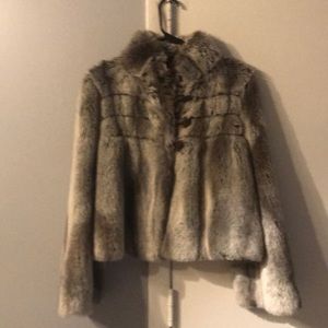 Kristen Blake cropped faux fur jacket